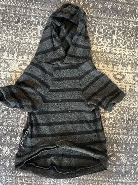 Gray Striped Hoodie for Dogs